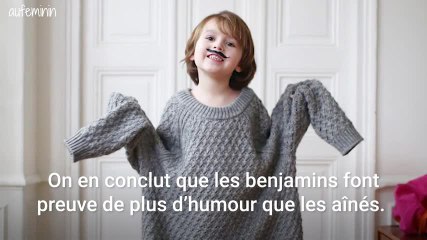 Le plus jeune de la fratrie serait le plus drôle de tous !