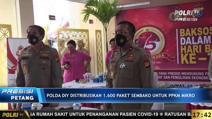 Polda DIY Berangkatkan 1.600 Paket Sembako untuk PPKM Mikro