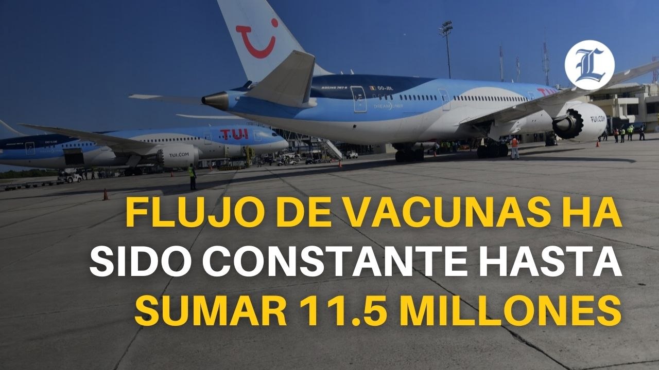 Flujo de vacunas ha sido constante hasta sumar 11.5 millones