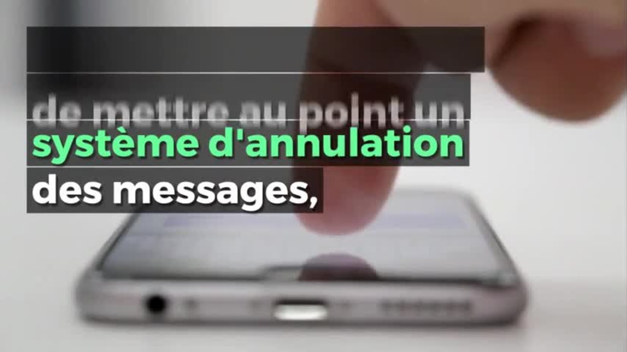 Désormais, vous allez pouvoir supprimer des messages envoyés avant qu'ils ne soient lu !