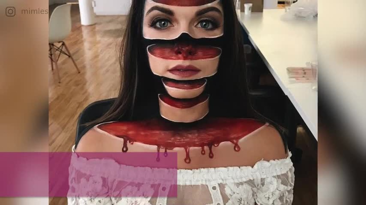 Cet artiste crée des maquillages en trompe l'oeil très déroutants...