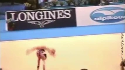 L'impressionnante performance d'une jeune gymnaste