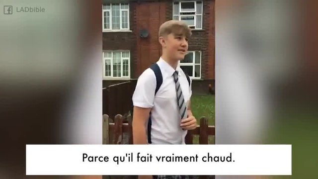 Ces collégiens manifestent en jupe contre leur école