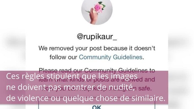 Elle a finalement pu laisser cette photo sur Instagram