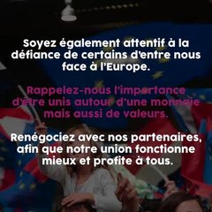 Lettre au président de la République française