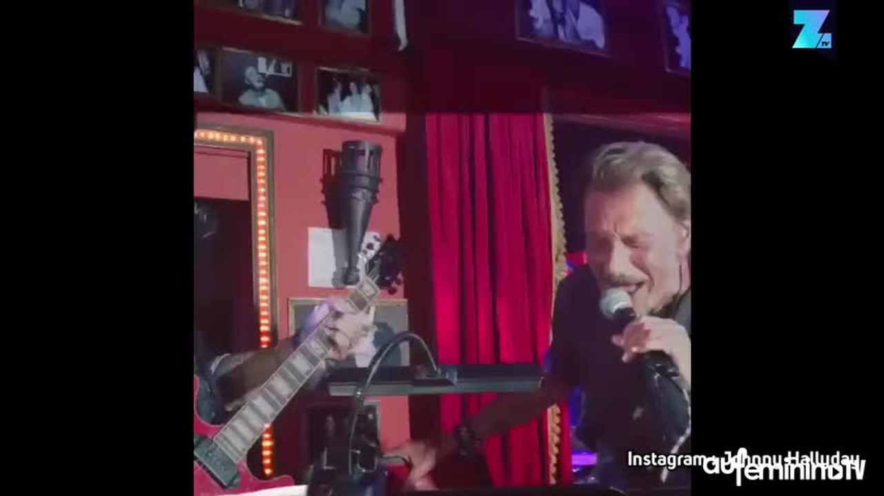 Johnny Hallyday adopte un chien abandonné