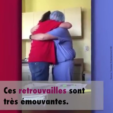 Les émouvantes retrouvailles d'un soldat et sa mère