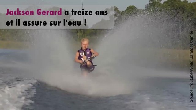 À 13 ans, il fait du ski nautiques sans ski !