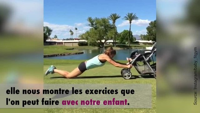 Elle fait du sport avec ses jeunes enfants et est en pleine forme