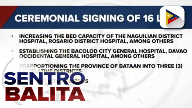 16 na bagong batas, pinagtibay ni Pangulong Duterte; karamihan sa mga bagong batas na nilagdaan, may kaugnayan sa health sector; nagpasalamat ang Pangulo sa pakikiisa ng kongreso sa pagsasakatuparan ng mga hangarin ng administrasyon