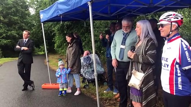 The unveiling of the memorial to Peter Ward the man behind the Guild Wheel
