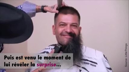 Cet homme se rase la barbe pour surprendre sa femme