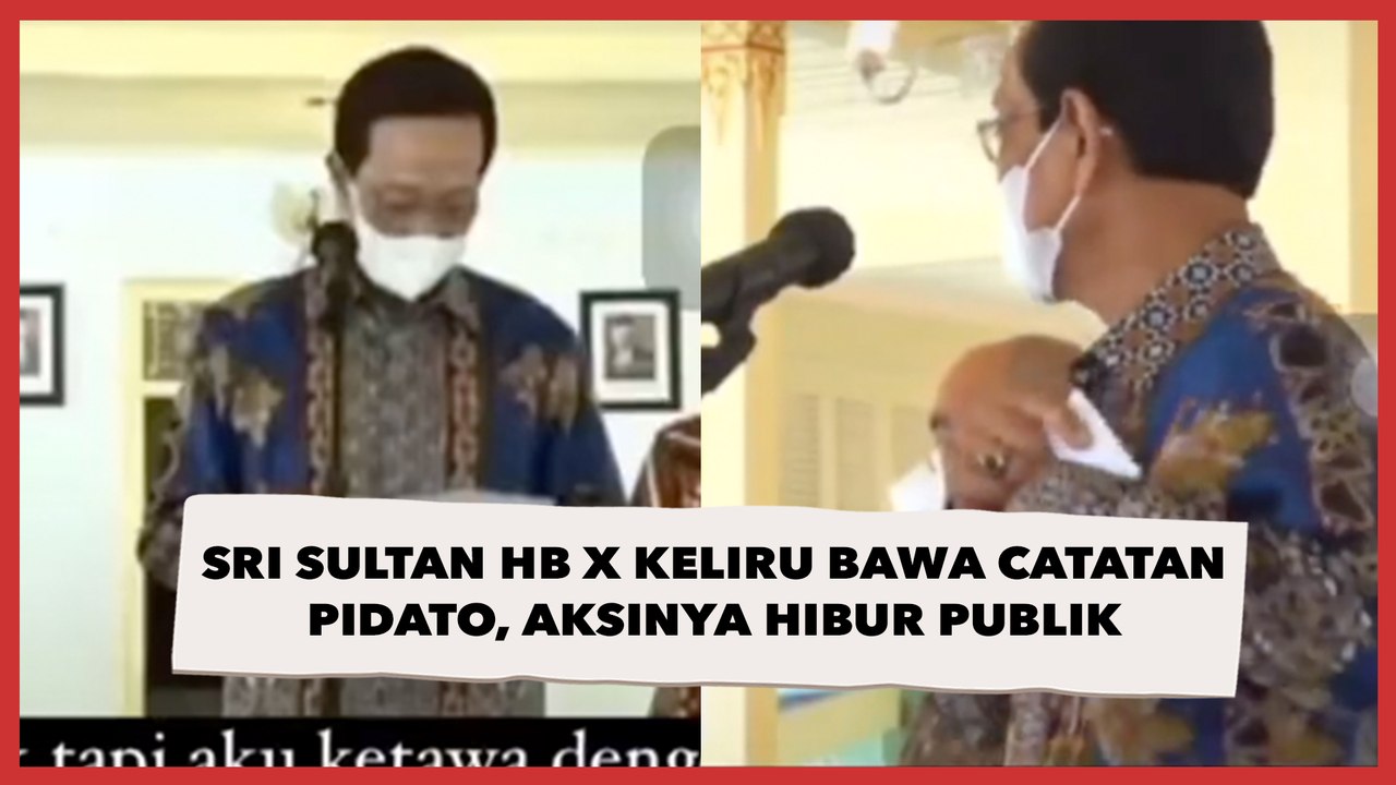 Viral Video Sri Sultan HB X Keliru Bawa Catatan Pidato, Aksi Spontannya Hibur Publik
