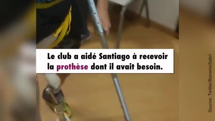 Amputé d'une jambe il reçoit une prothèse de son club