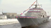 Mise à l’eau du bateau militaire USS Sioux City