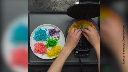 Petite recette de gaufres multicolores au fromage