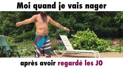 Quand tu nages après avoir regardé les jeux olympiques