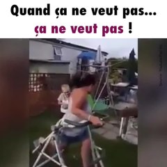 Une femme est déterminée à faire du sport
