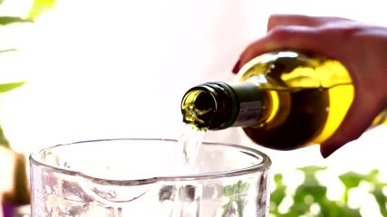 Granité de vin blanc à la pêche