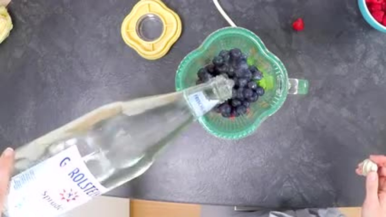 Smoothie myrtille-framboise au basilic