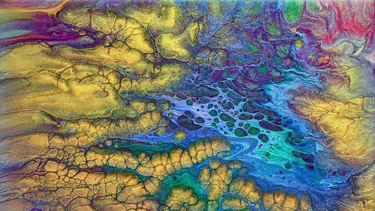 "Mercury Rainbow" - Acrylic Straight Pour Tutorial - Paint Pouring - Acrylic Pouring - Abstract Art