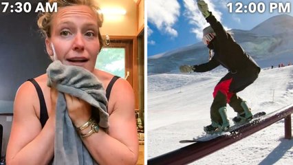A Snowboarder's Entire Routine, from Waking Up to Hitting The Slopes