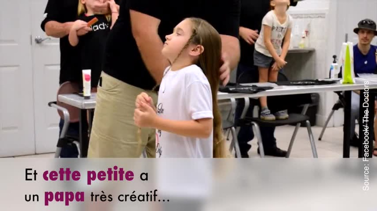 Ce que ce père fait des cheveux de sa fille est magnifique