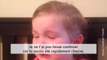 Cette petite explique à son papa pourquoi elle s'est coupé les cheveux