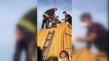 Su kazanında bayılan iki kişi itfaiye ekiplerince kurtarıldı