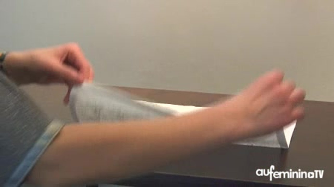 Pliage de serviette façon mitre : pas à pas pliage de serviette