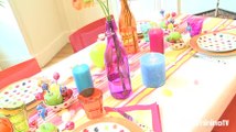 Déco table de printemps colorée