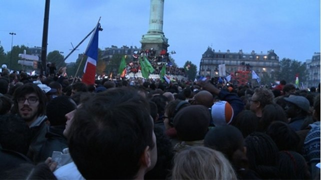 François Hollande : Place de la Bastille victoire de François Hollande