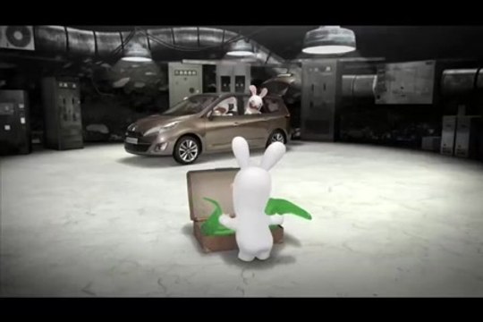 Pub Renault : les Lapins Crétins en Grand Scénic