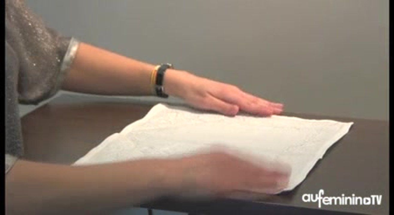 Pliage de serviette façon lotus : pas à pas pliage de serviette