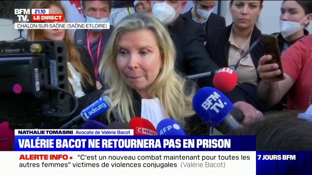 Me Nathalie Tomasini, avocate de Valérie Bacot: Je suis très satisfaite, car l'objectif premier était que Valérie ne retourne pas en prison