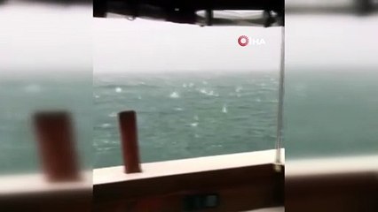 Silivri’deki dolu balıkçıyı şaşkına çevirdi