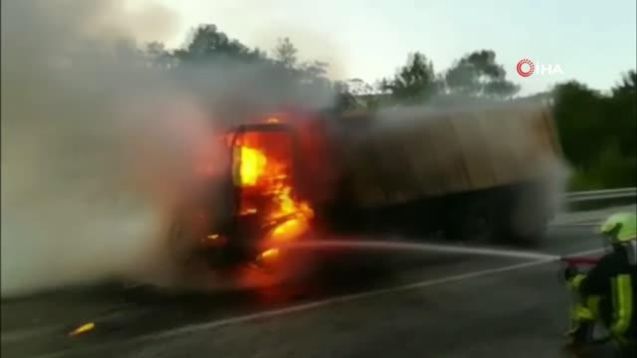 Bomba gibi patlayan kamyonun yeni görüntüleri ortaya çıktı