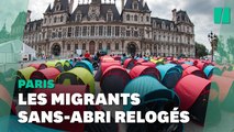 Les migrants évacués de la place de l'hôtel de ville à Paris