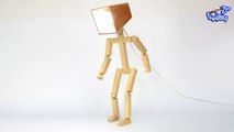 اصنع بنفسك اباجورة على شكل روبوت _ من بواقي الخشب ونتيجة احترافية