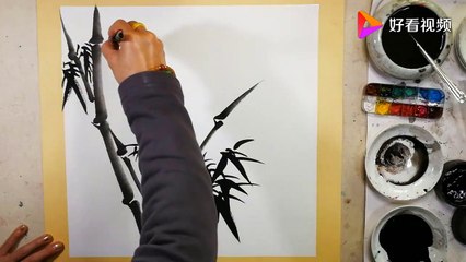 Bamboo And Bird Chinese Brush Painting