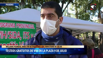 Testeos gratuitos de VIH en la Plaza 9 de Julio