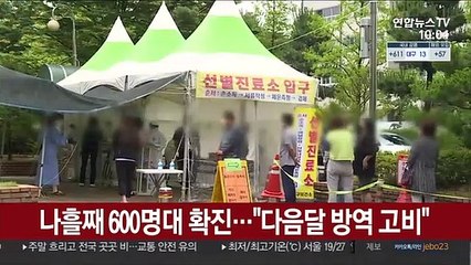 나흘째 600명대 확진…"다음달 방역 고비"