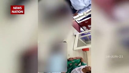 A person without a mask was shot by a bank security guard