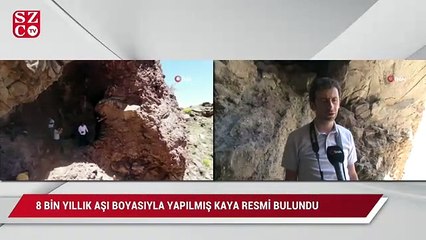 Video herunterladen: Erzurum’da 8 bin yıllık aşı boyasıyla yapılmış kaya resmi bulundu