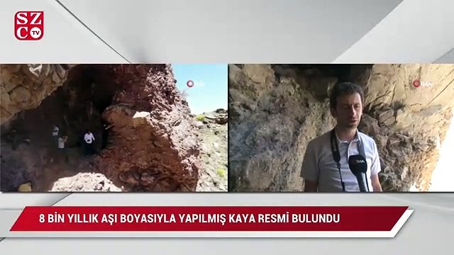 Erzurum’da 8 bin yıllık aşı boyasıyla yapılmış kaya resmi bulundu