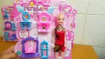 Unboxing and Review of furniture play set with doll for kids gift