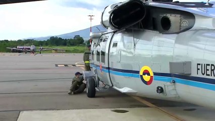 Devlet Başkanı Duque'yi taşıyan helikoptere ateş açıldı