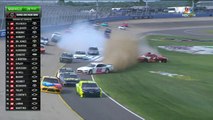 NASCAR Xfinity Nashville 2021 Restart Busch Allgaier Battle Lead Cindric Big Crash