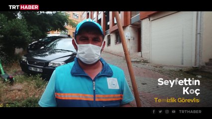 Temizlik görevlileri salgınla mücadelede 7/24 sahada