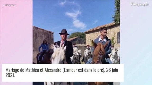 Mariage de Mathieu et Alexandre (ADP) : L'incroyable arrivée des mariés à cheval